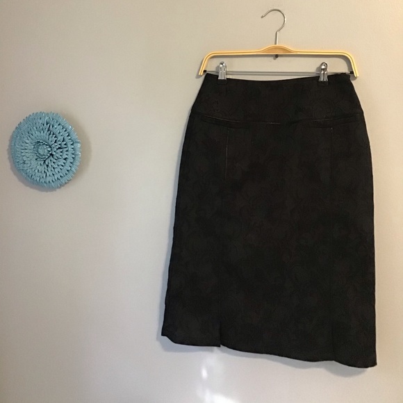 🌼 NWT Tulle Brand Jacquard Damask Skirt Bows Sz L - Picture 3 of 7